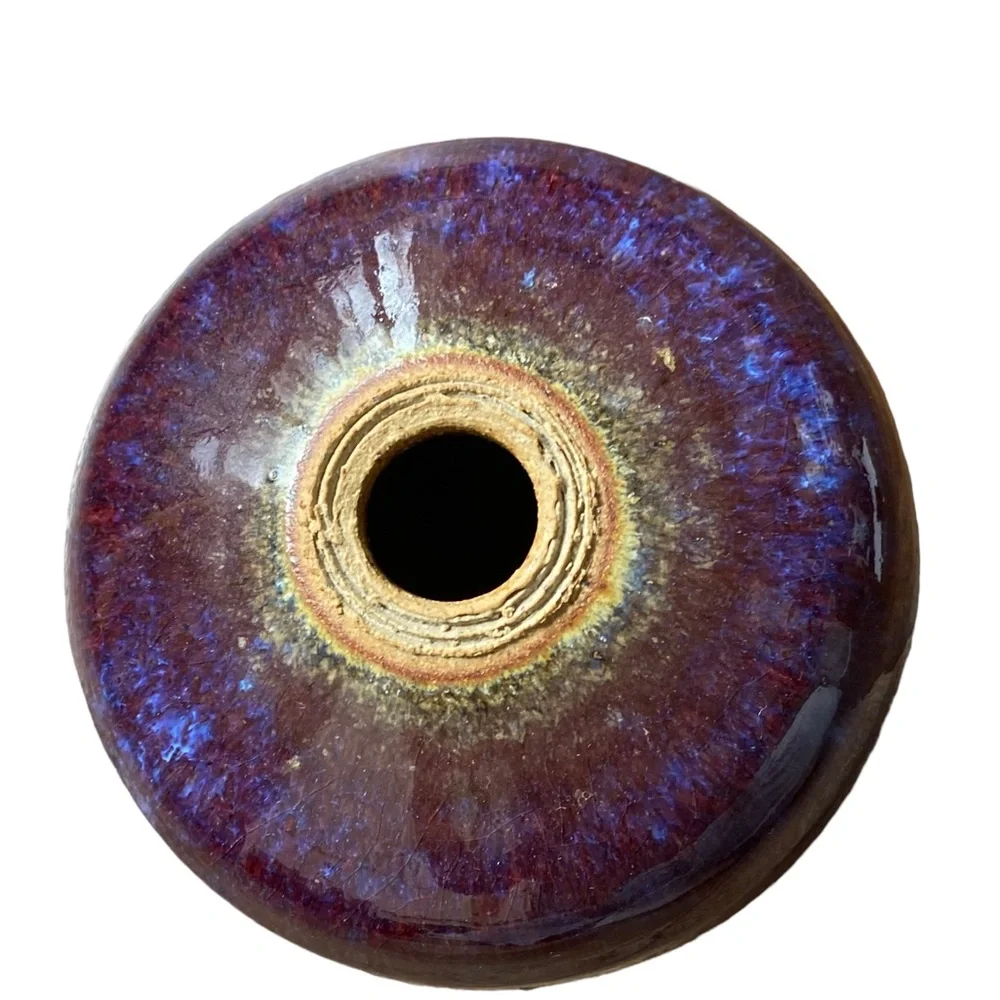 Ceramic Raku Bud Vase